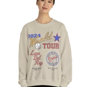 Boston Lana Del Rey World Tour 2024 Crewneck Sweatshirts