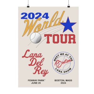 Boston Lana Del Rey World Tour 2024 Lithograph Posters