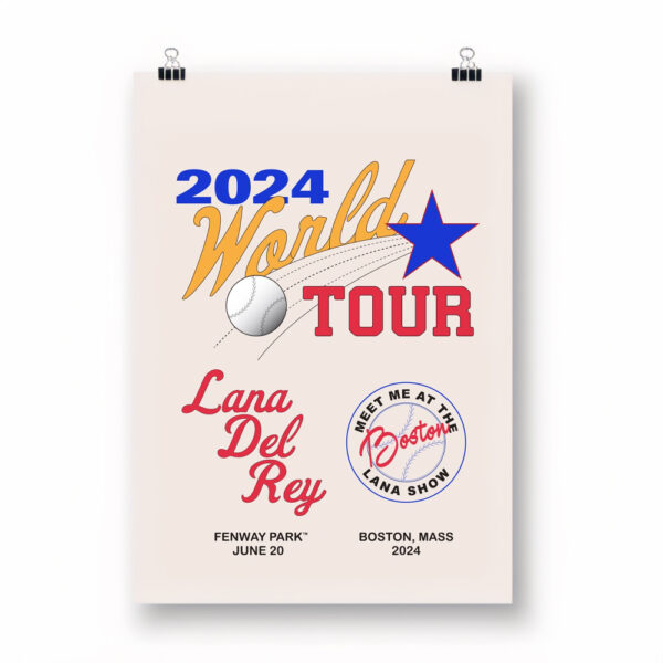 Boston Lana Del Rey World Tour 2024 Poster Us