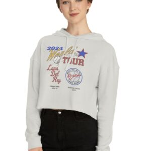 Boston Lana Del Rey World Tour 2024 Women’s Cropped Hooded Sweatshirt Shirt