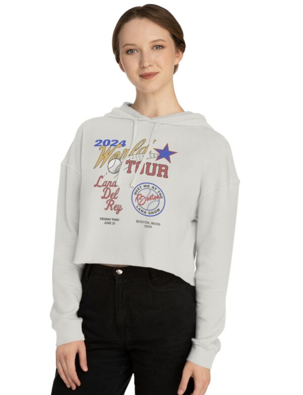 Boston Lana Del Rey World Tour 2024 Women’s Cropped Hooded Sweatshirt Shirt