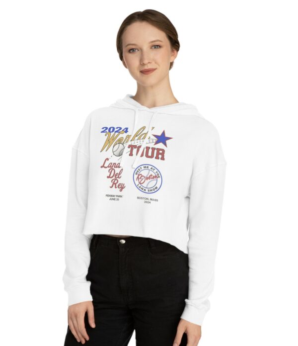 Boston Lana Del Rey World Tour 2024 Women’s Cropped Hooded Sweatshirts