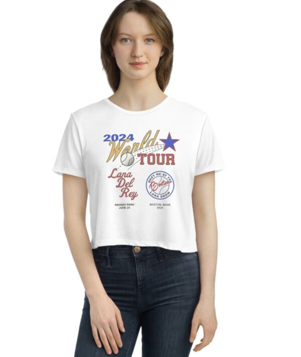 Boston Lana Del Rey World Tour 2024 Women's Flowy Croppeds