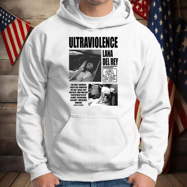 Lana Del Rey Album Ultraviolence Frente E Costas T-shirt