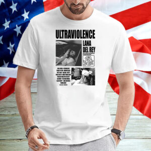 Lana Del Rey Album Ultraviolence Frente E Costas T-shirt2